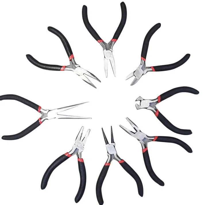 Mini Pliers 4.5 Inch Mini Needle Nose Clamps Pliers DIY Pliers Jewelry Pliers Pliers Multifunctional Jewelry Pliers 8-Piece Set